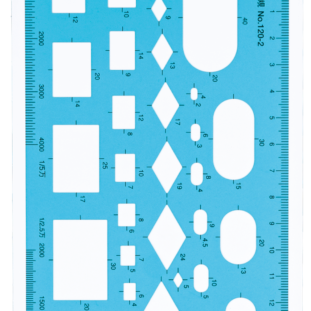 定規　ﾊｰﾌｵｰﾊﾞｰﾚｲ　 №120-2